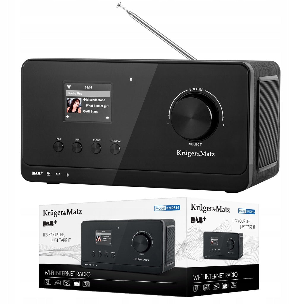 Wireless Internet Radio Kruger&Matz Bluetooth DAB+ FM / AM weather