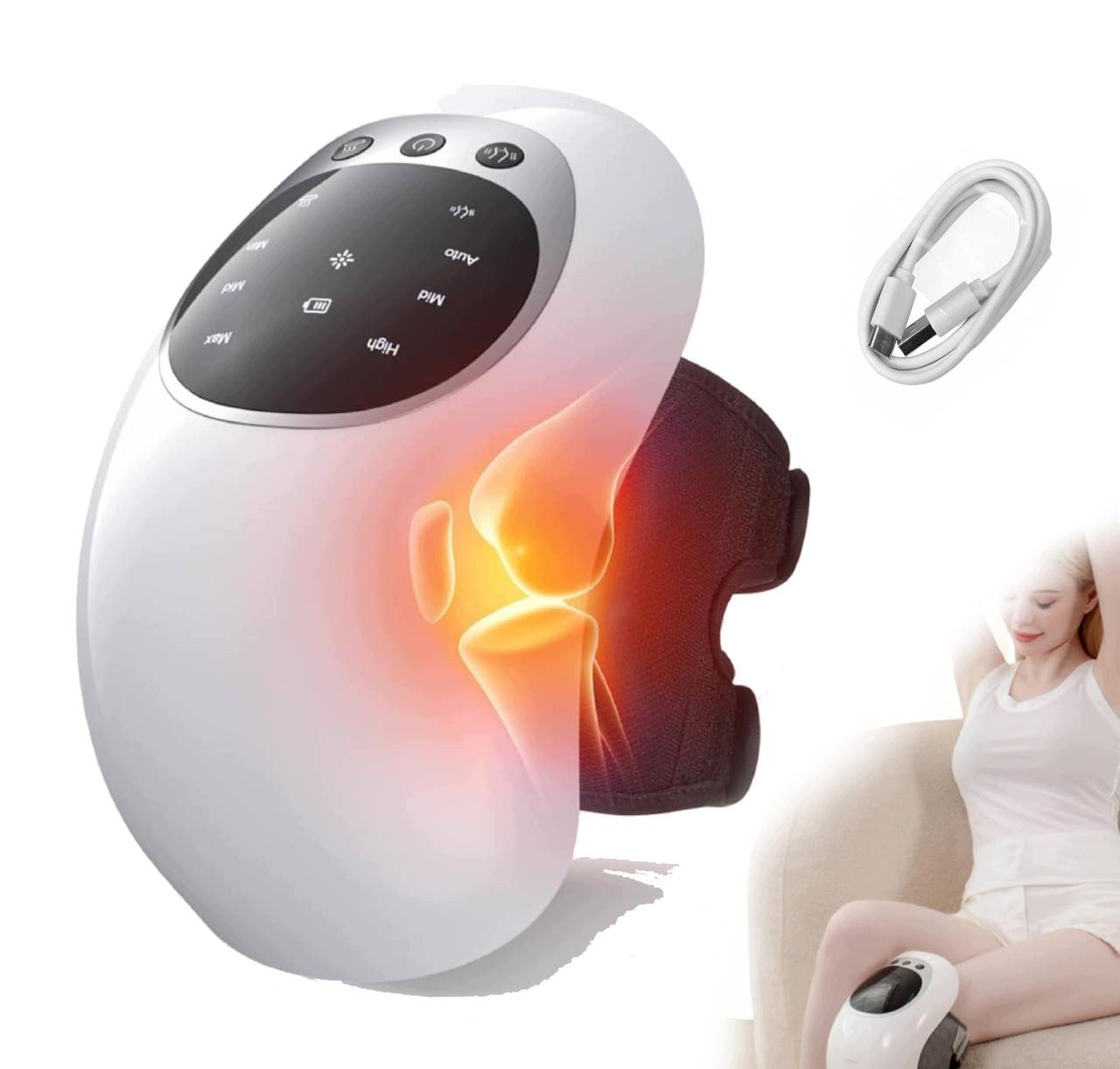 Wireless KNEE MASSAGER WITH HEAT AND INFRARED VIBRATION FUNCTION