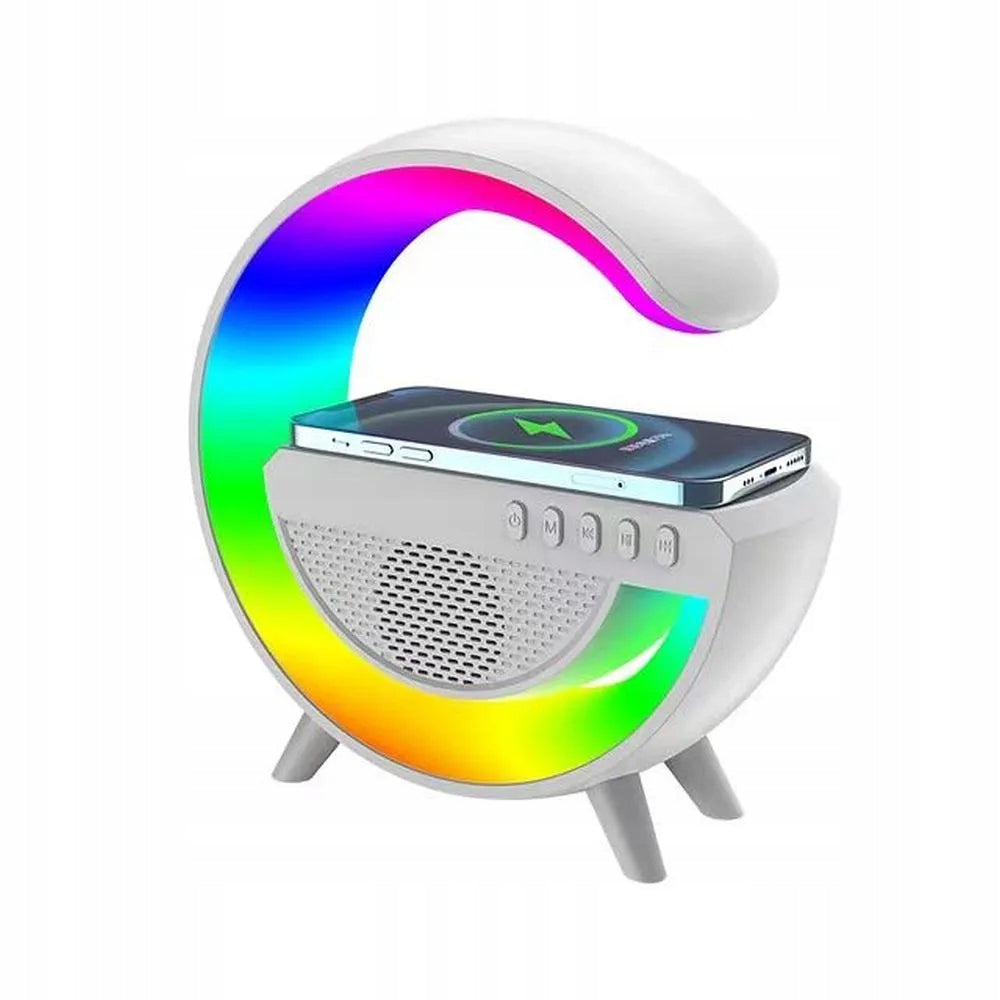 Wireless LED Speaker with Wireless Charging G500 white