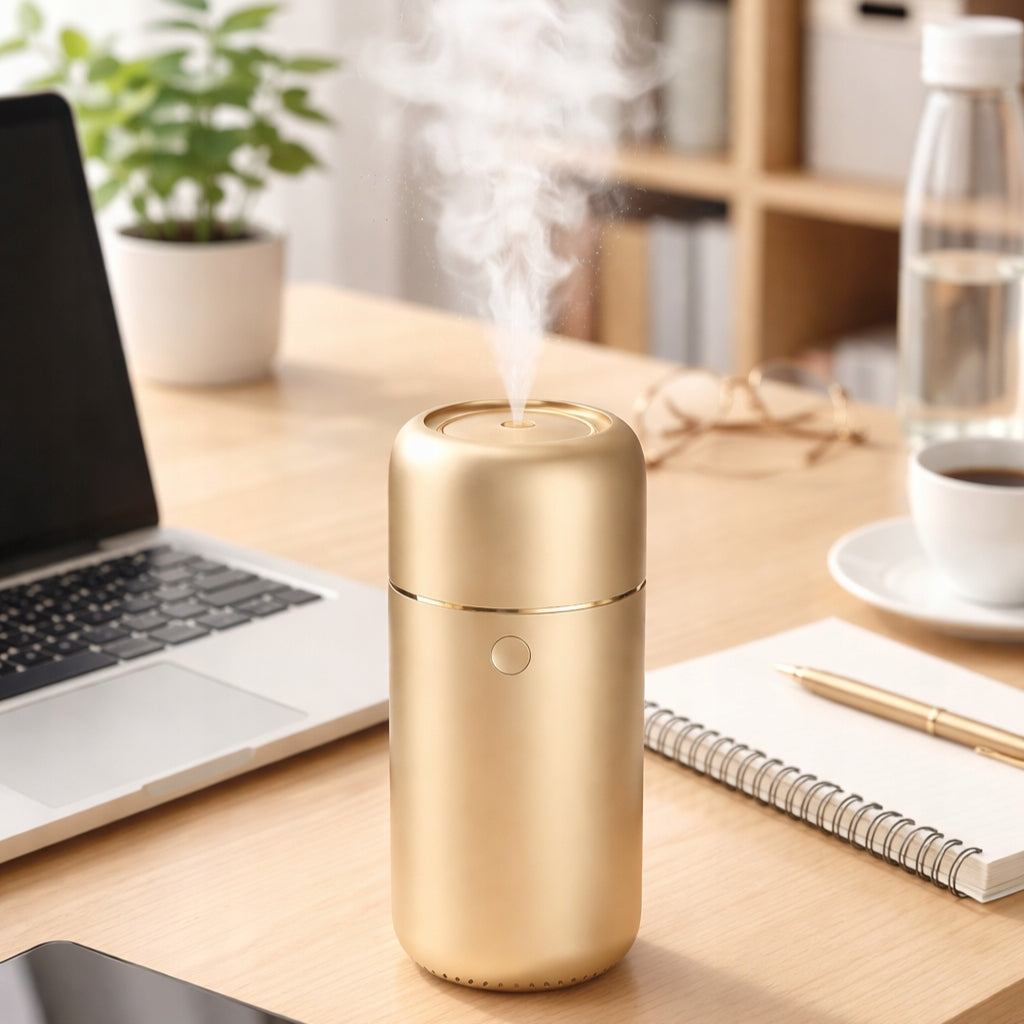Wireless Oil Diffuser Quiet Scented Portable Aromatherapy Gold Dominant color gold