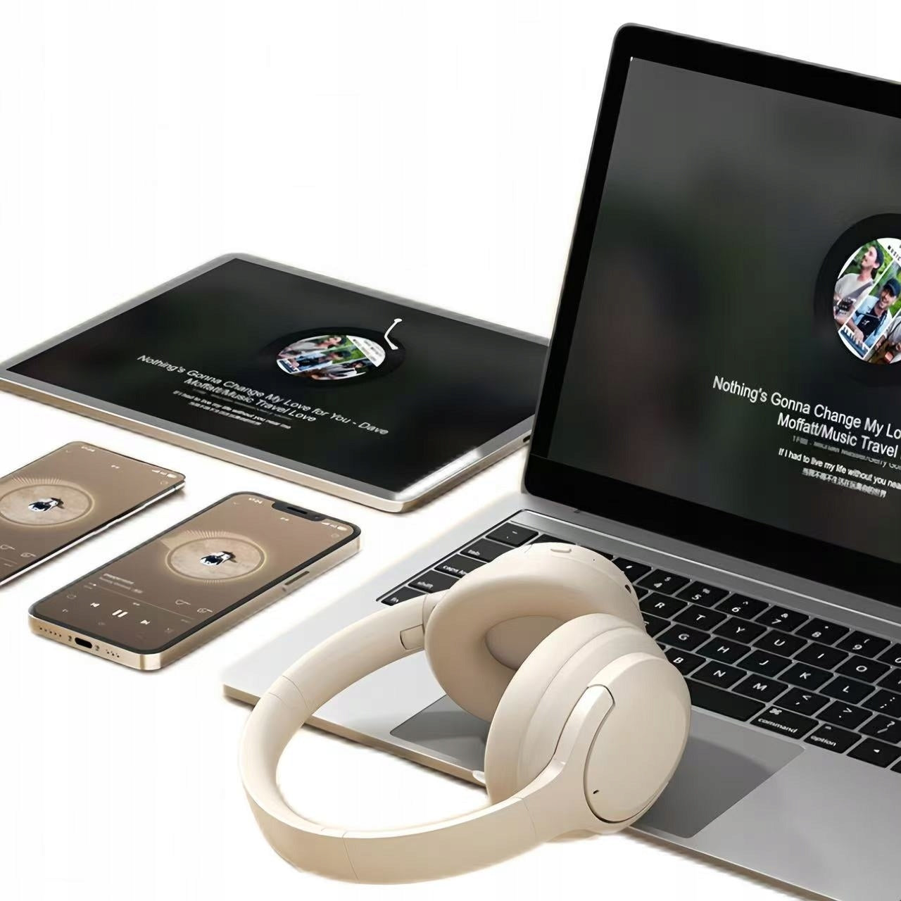 Wireless On-Ear D2-ANC Headphones with ANC HD Sound Comfortable