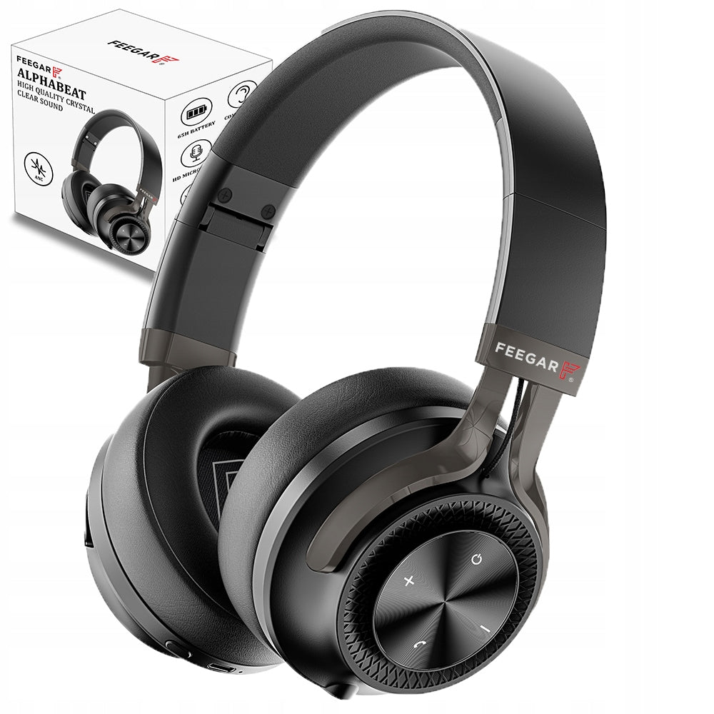 Wireless On-Ear Headphones ANC FEEGAR AlphaBeat 65H Black Bluetooth