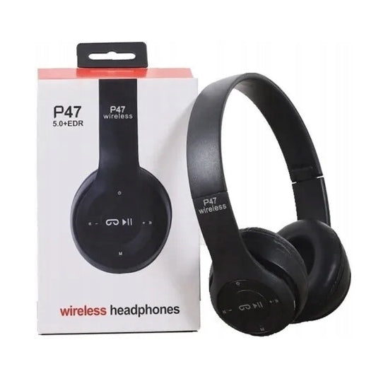 Wireless On-Ear Headphones BLUETOOTH LED SD Microphone Conversation P47 Manufacturer code P47