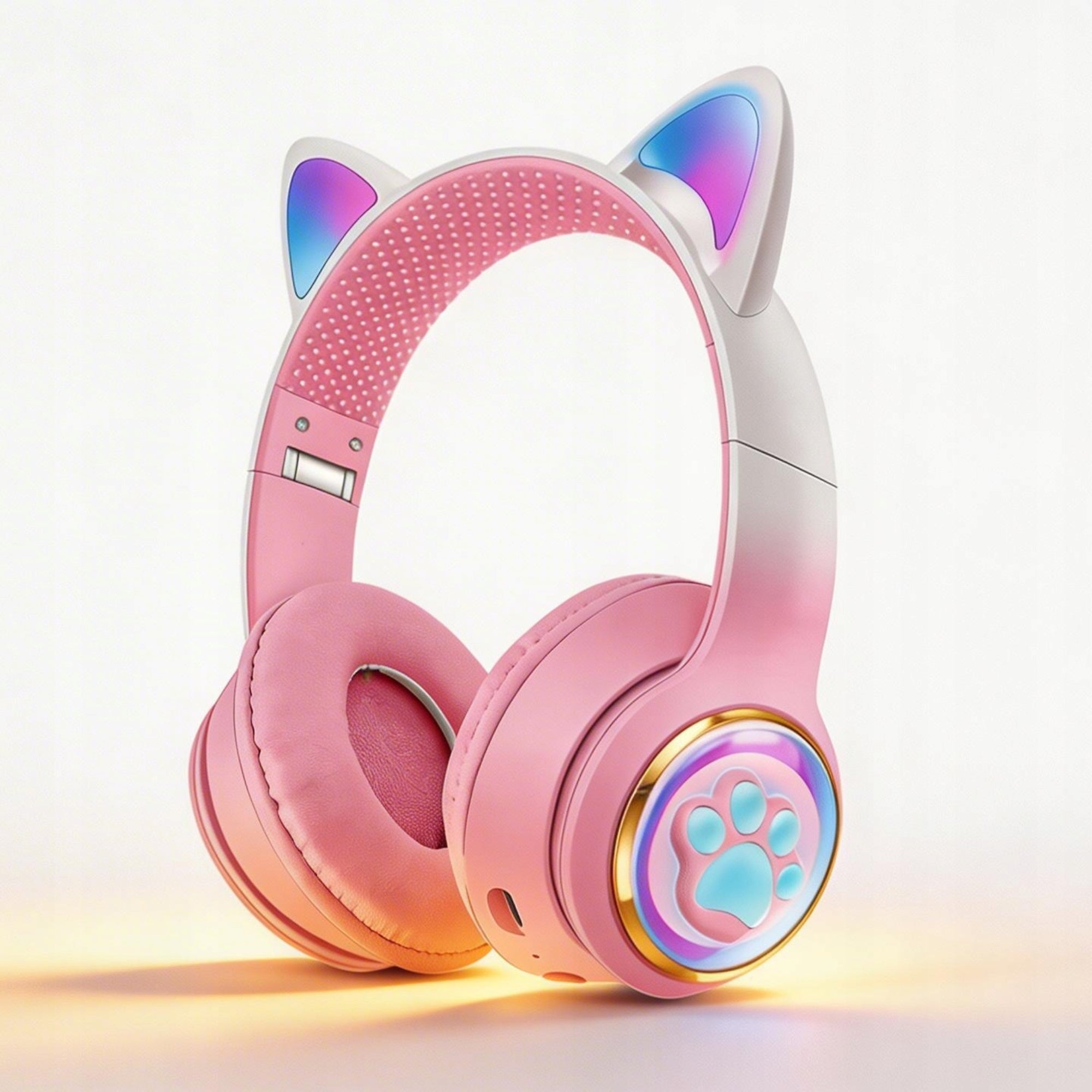 Wireless On-Ear Headphones Glowing RGB Bluetooth Cat for Kids Brand Zerrman