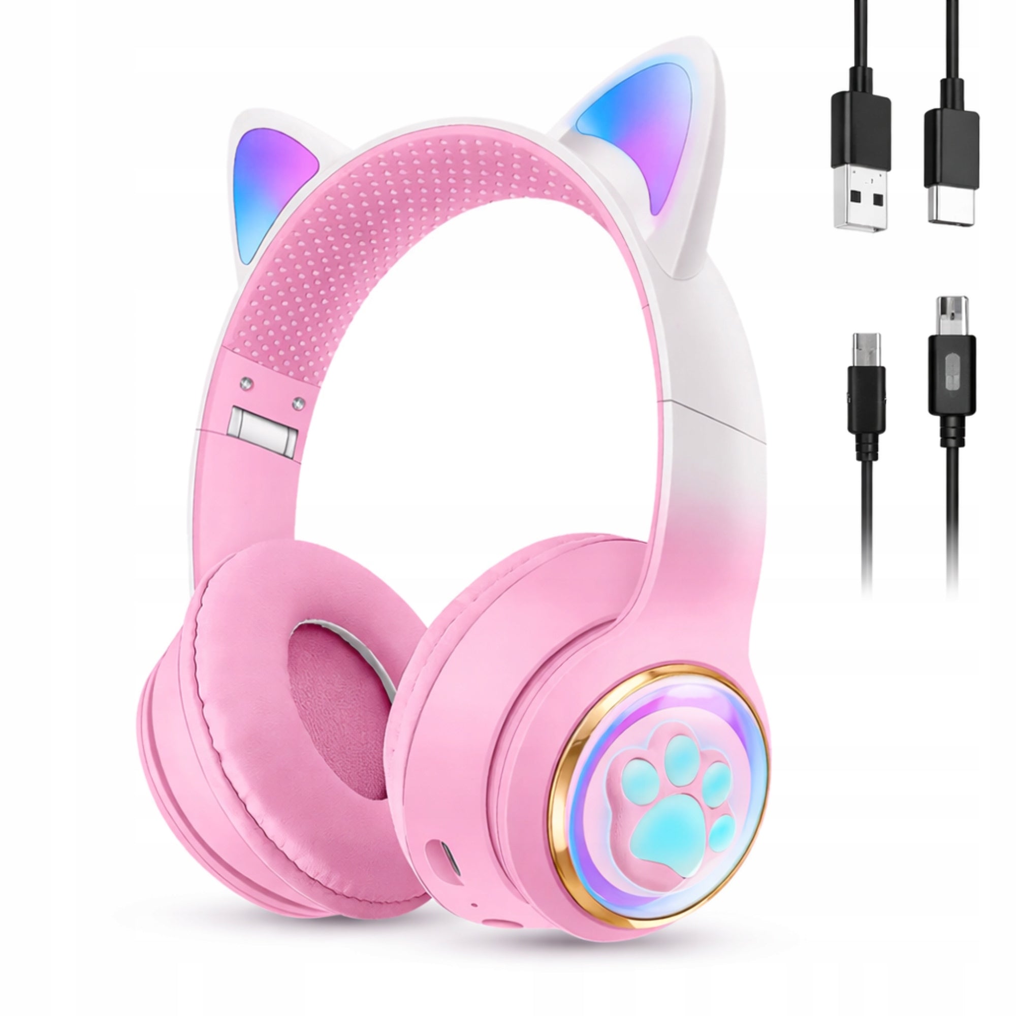 Wireless On-Ear Headphones Glowing RGB Bluetooth Cat for Kids Manufacturer code 5908058480131
