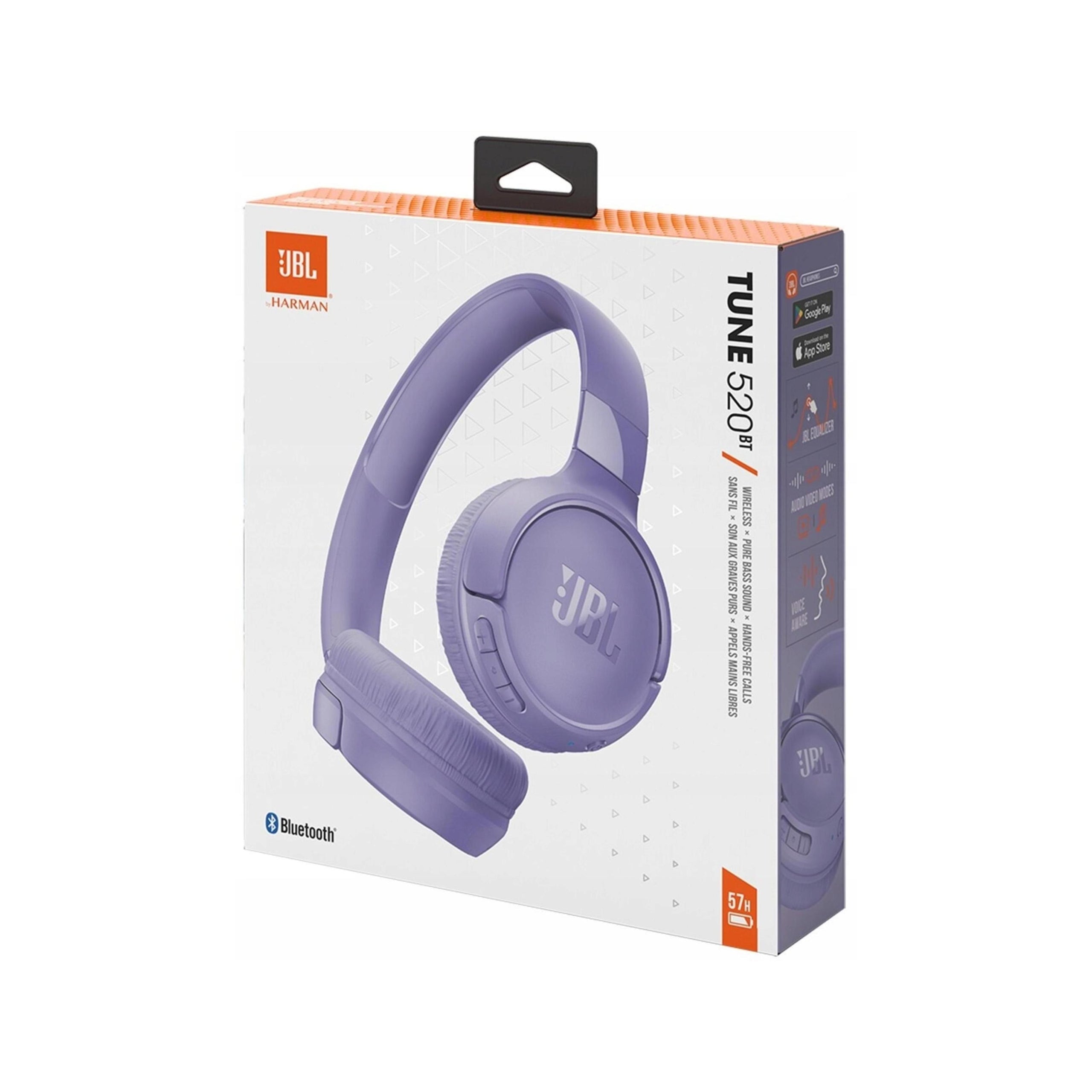 Wireless On-Ear Headphones JBL Tune 520BT Purple