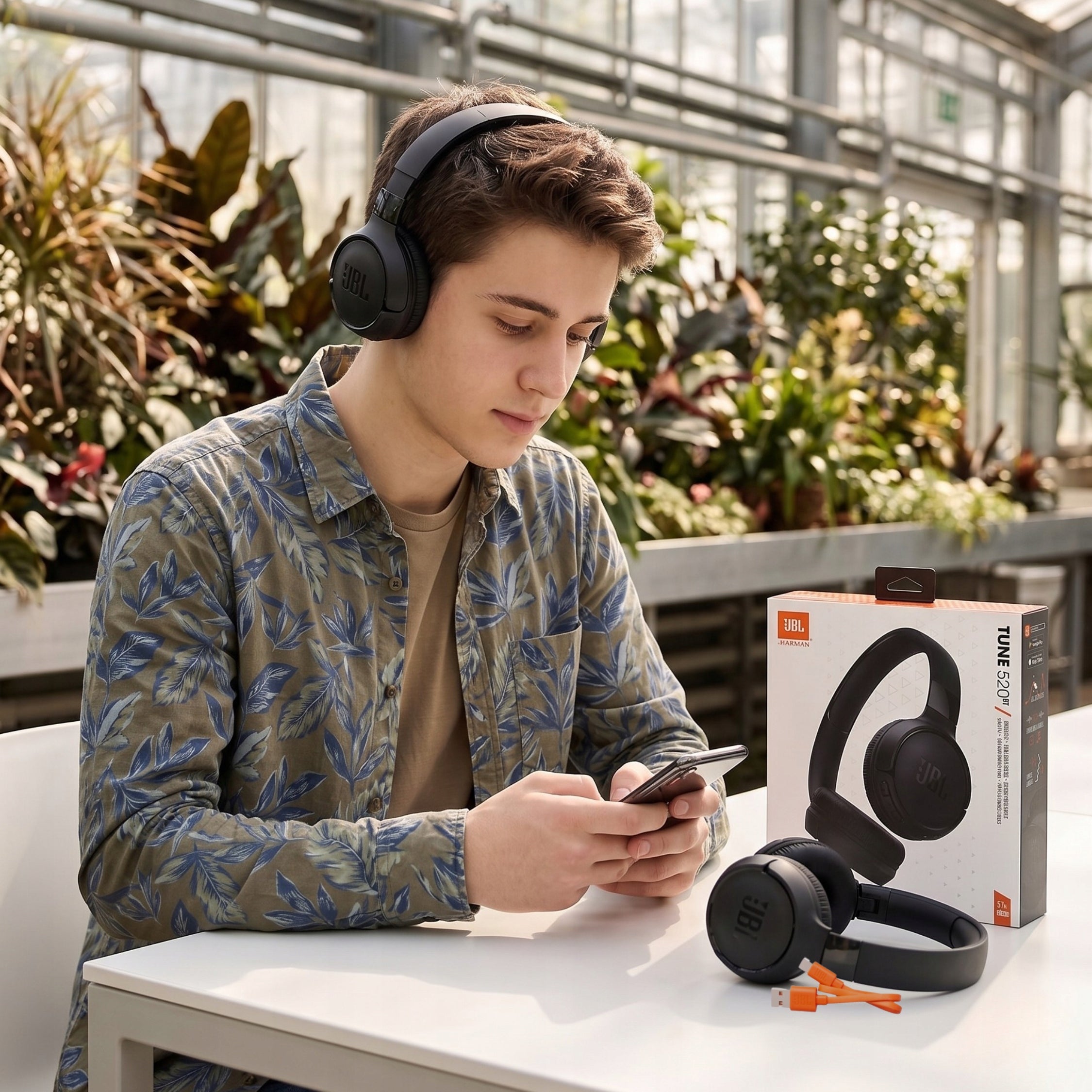 Wireless On-Ear Headphones JBL Tune 520BT black Packaging status original