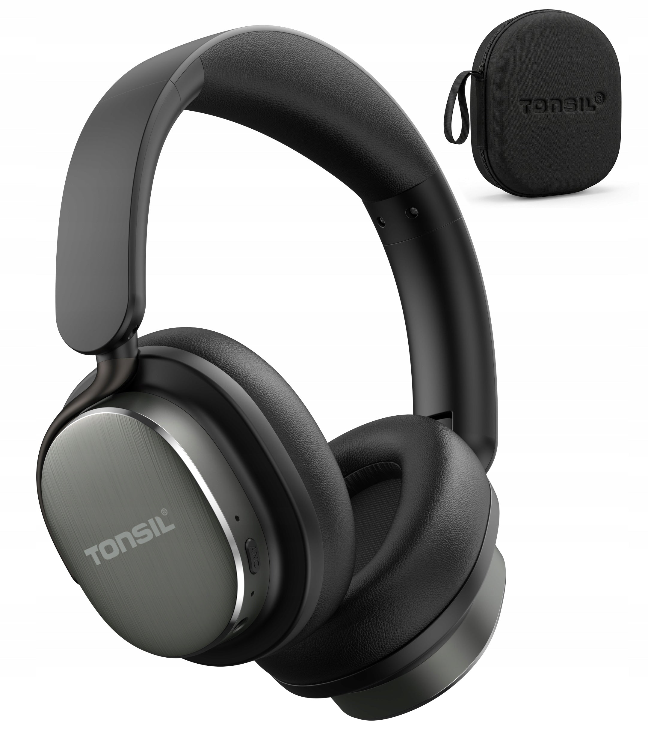 Wireless On-Ear Headphones TONSIL R75 Bluetooth BT ANC + Black CASE
