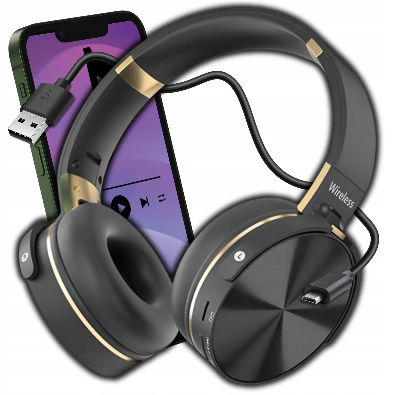 Wireless On-Ear Headphones for Kids Gaming Lightweight Bluetooth MP3