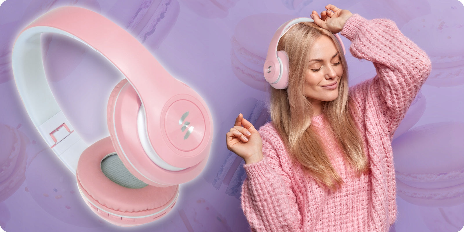 Wireless On-Ear Headphones with Microphone BLUETOOTH KIDS MICROPHONE Brand Webski