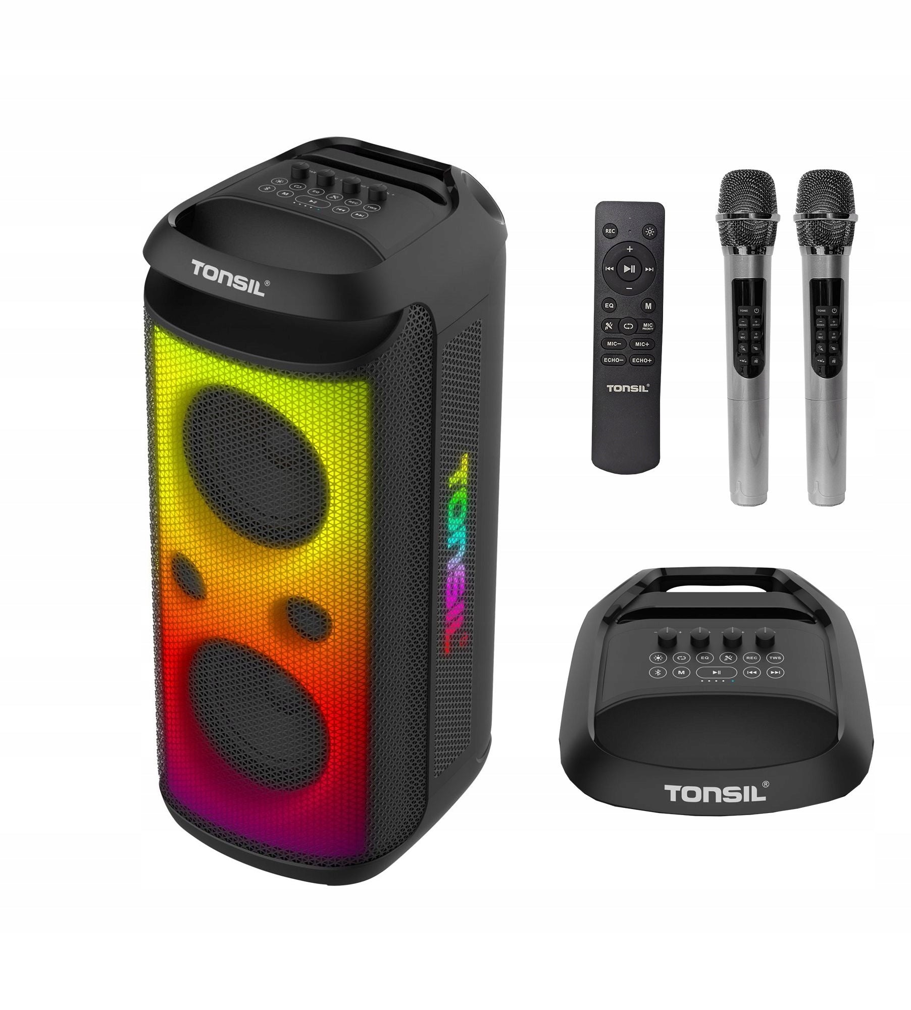 Wireless Portable Speaker Tonsil PartyDance 1000 Bluetooth +Microphones