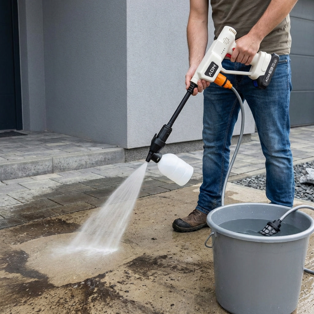 Wireless Pressure Washer + 2 Batteries Suitcase Foamer Hose 5m Packaging status original