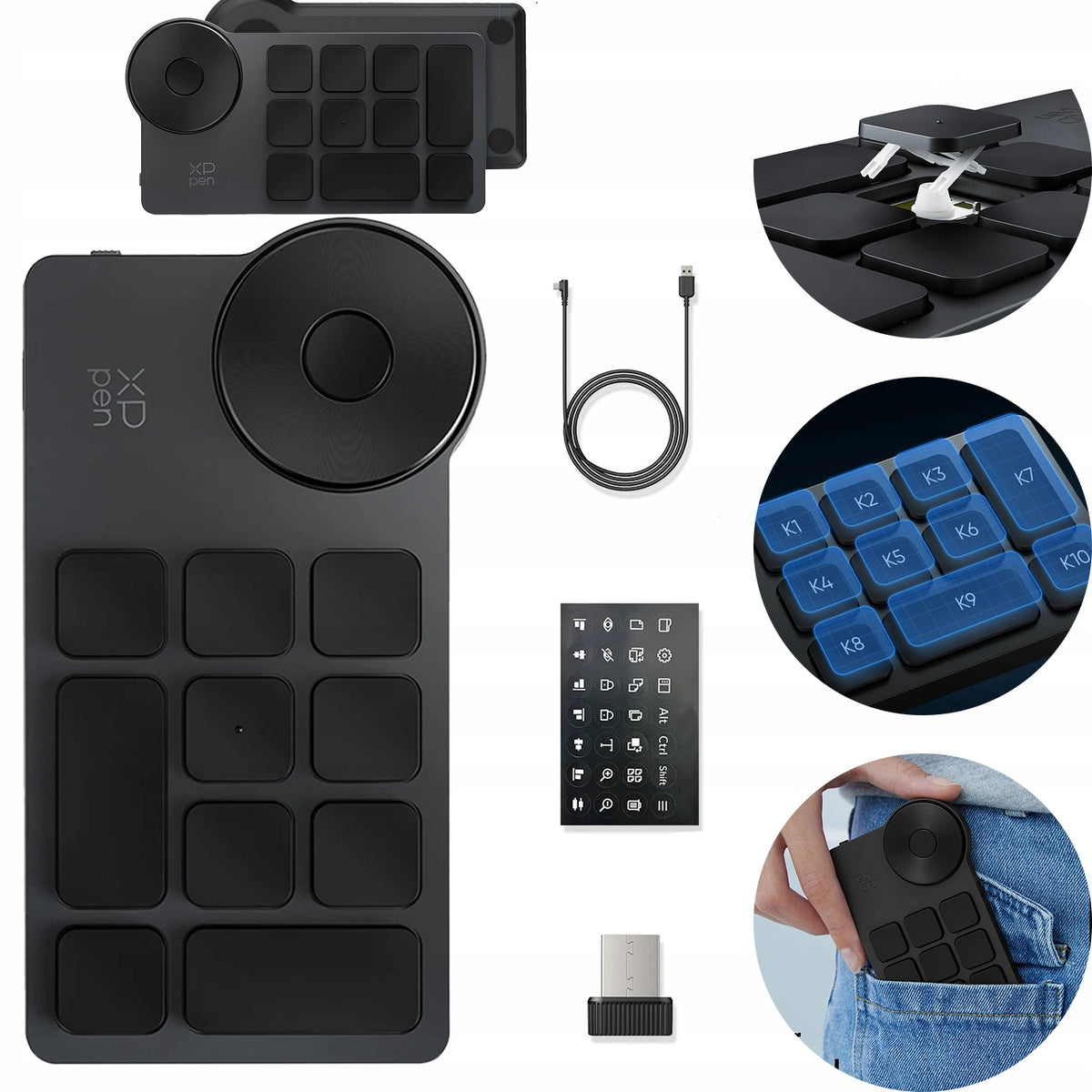 Wireless Remote Control with Programmable Shortcuts COMPACT PORTABLE KEYBOARD
