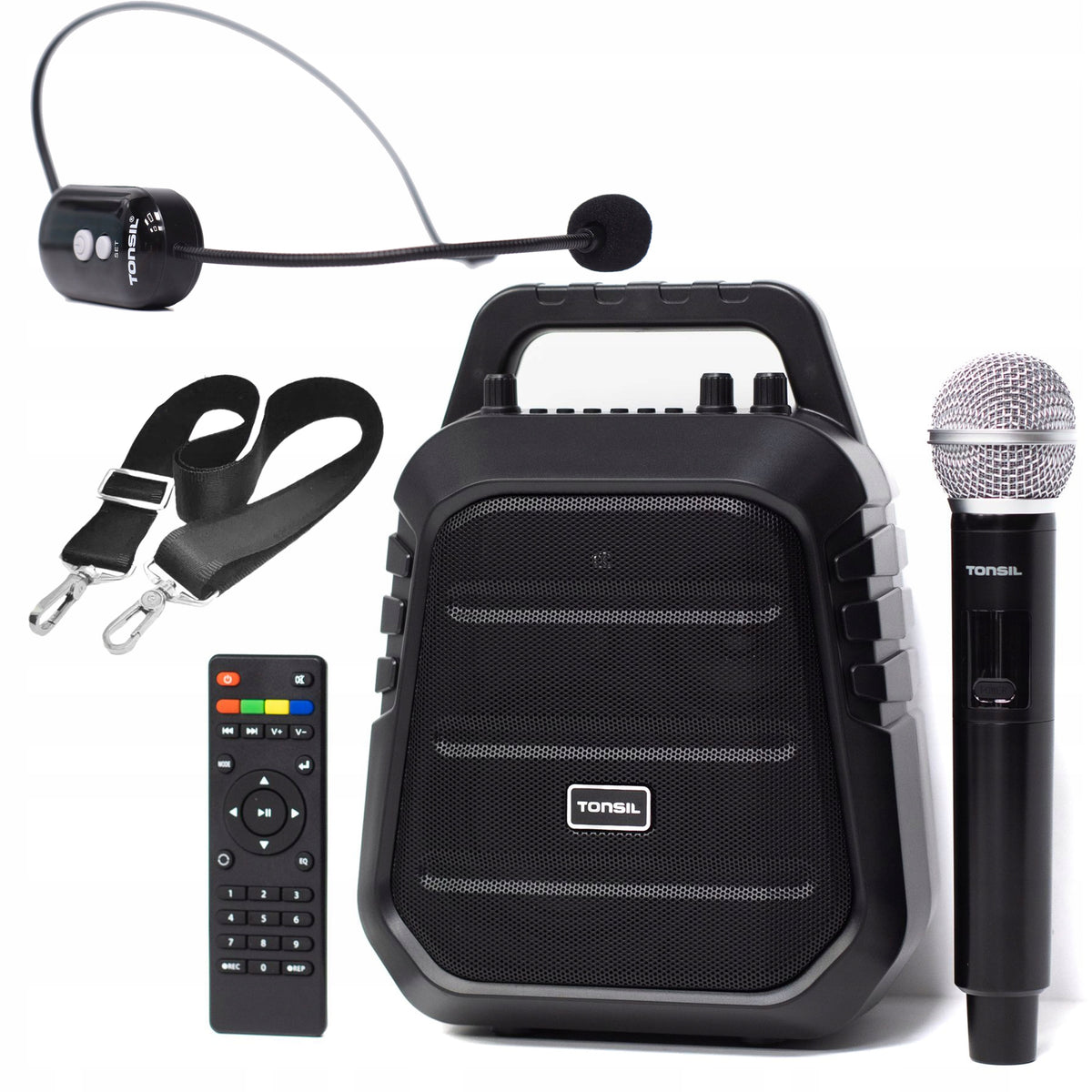Wireless Speaker TONSIL ZP8 Handheld Microphone + Headset BT SD AUX STRAP