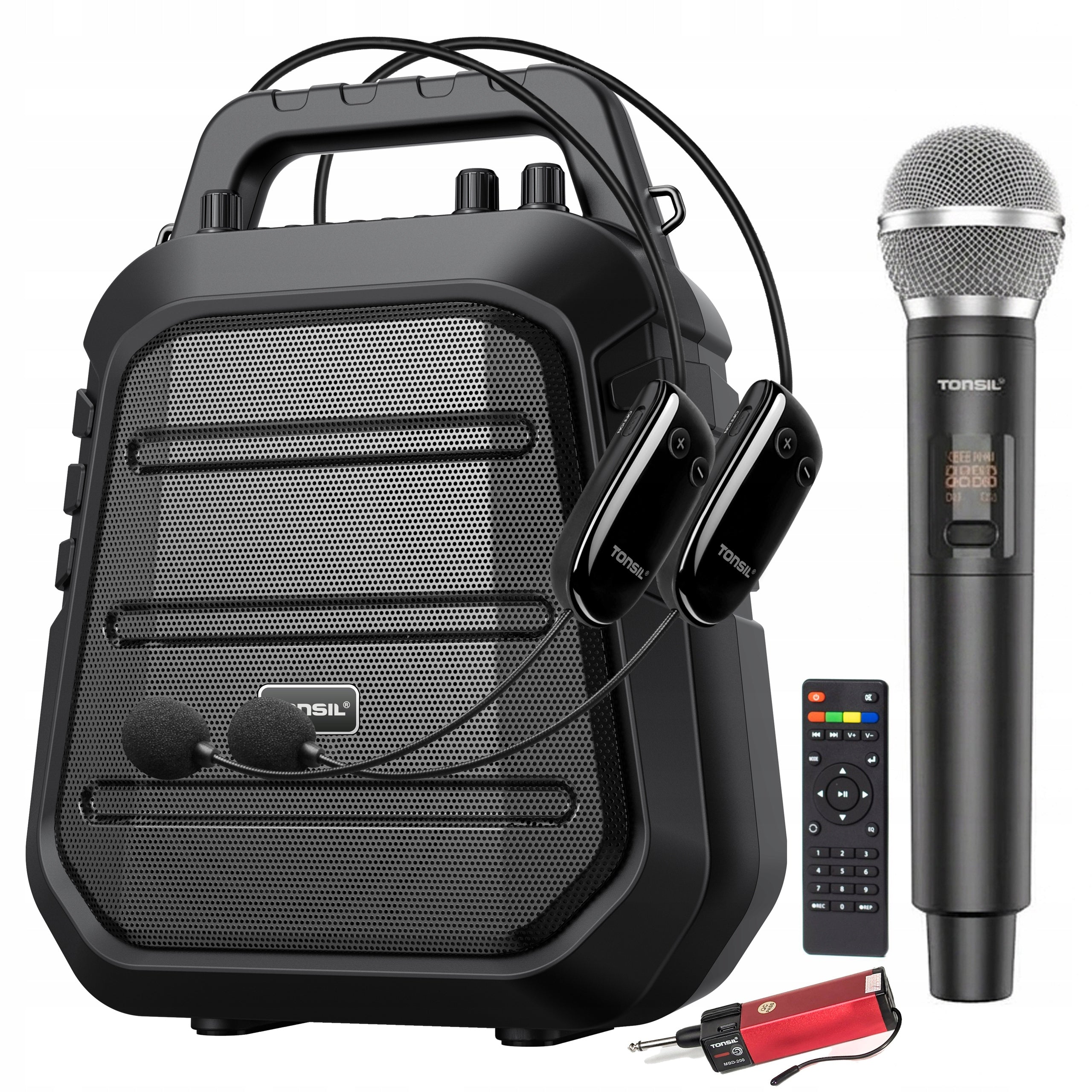Wireless Speaker Tonsil ZP 8 Portable + 1 Handheld Microphone +2 Headset