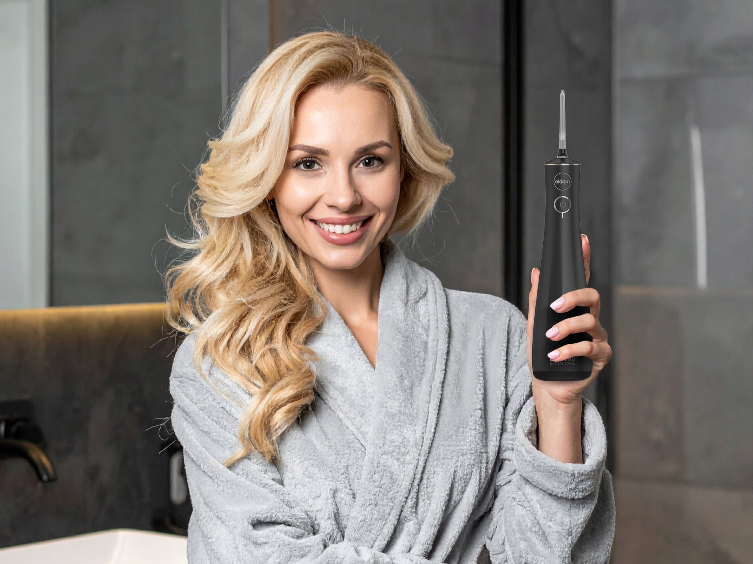 Wireless Tooth Irrigator 4 Modes 5 Tips IPX7 Eldom RY200C black Packaging status original