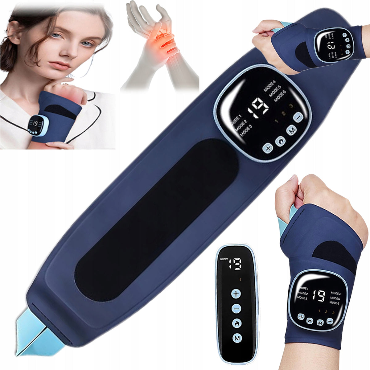 Wireless Wrist Massager EmS And Heating For Degeneration