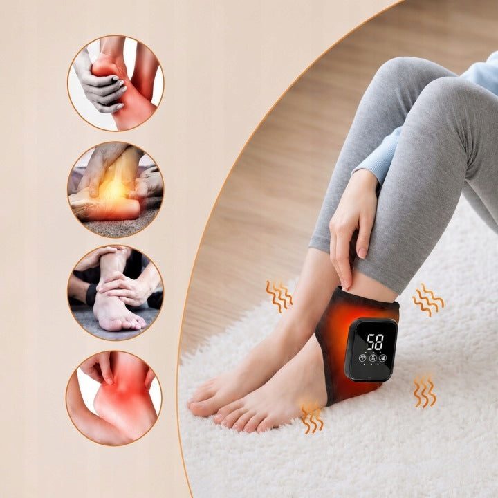 Wireless ankle massager feet vibration heating super relaxation black Packaging status original