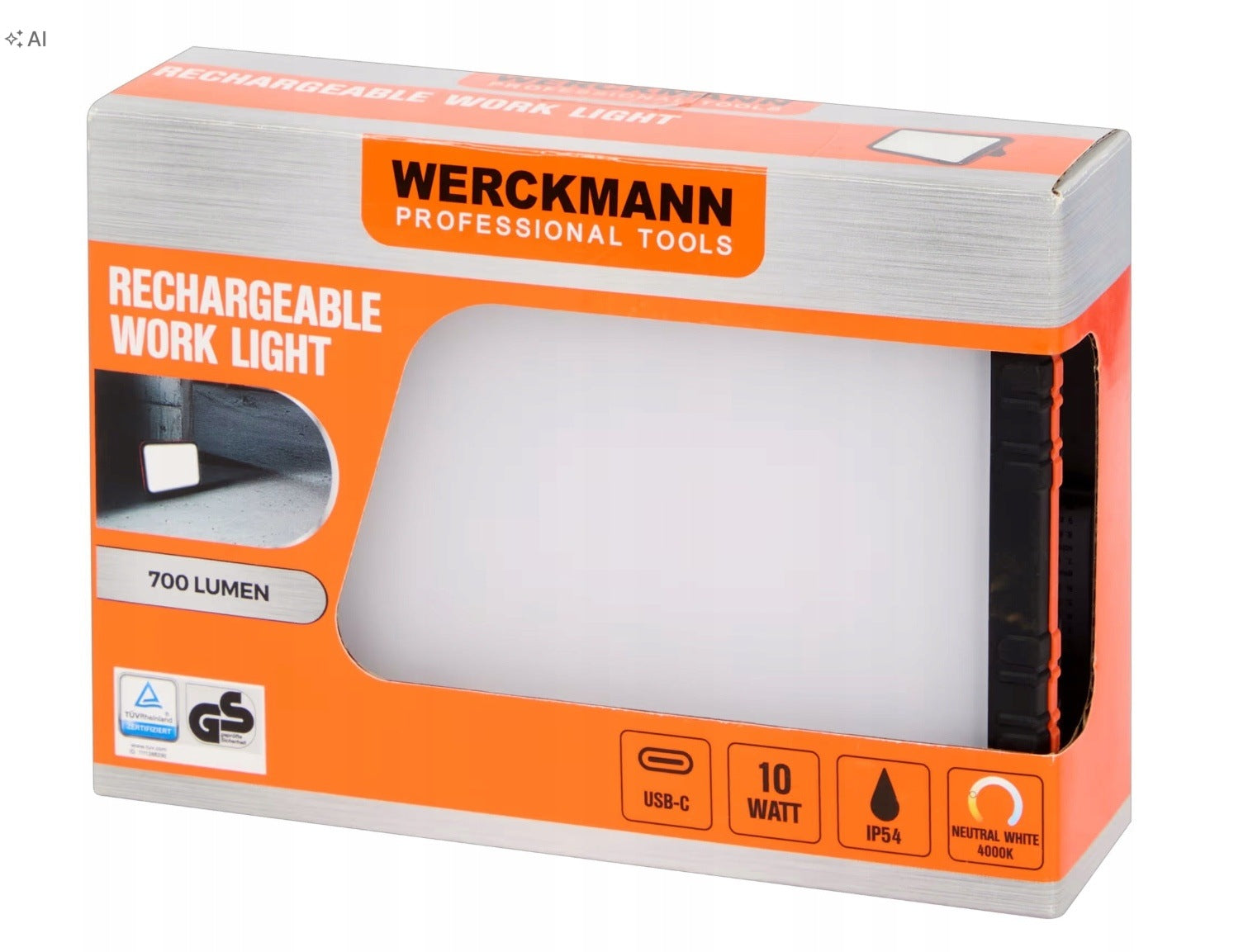 Wireless construction lamp Halogen white neutral 700 lm 10 W