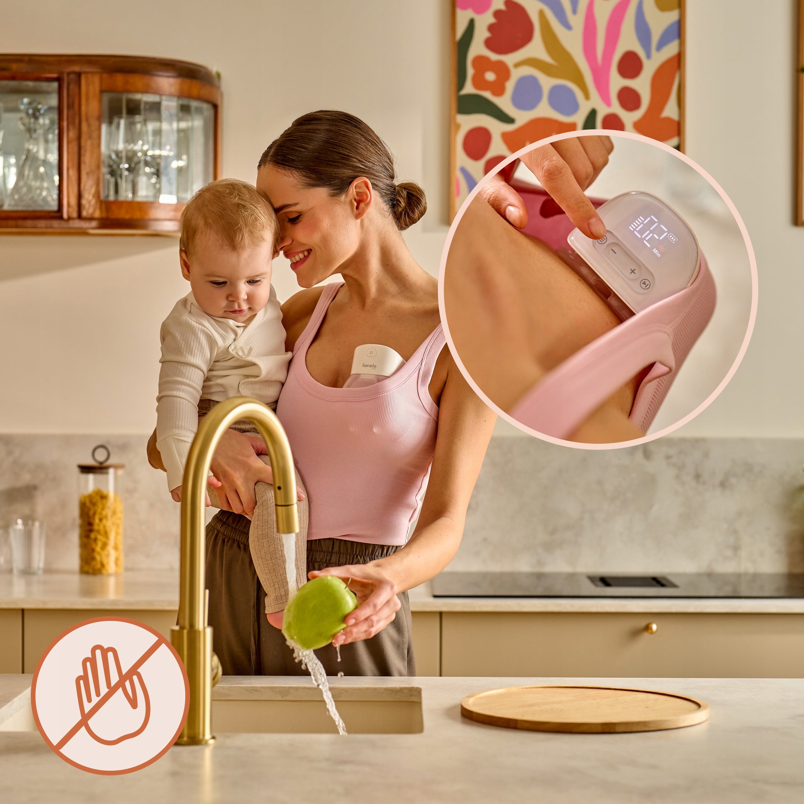 Wireless electric breast pump 2x HANDS FREE Lionelo Fidi Free Lumi EAN (GTIN) 5903771709484