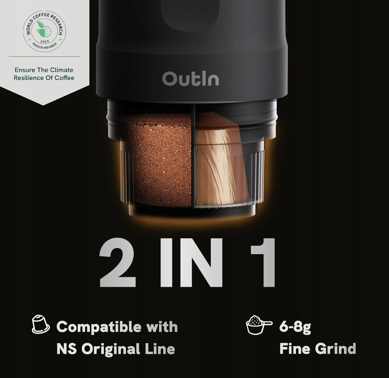 Wireless espresso machine Outin OTEM-01 NANO 90 W grey Brand Outin