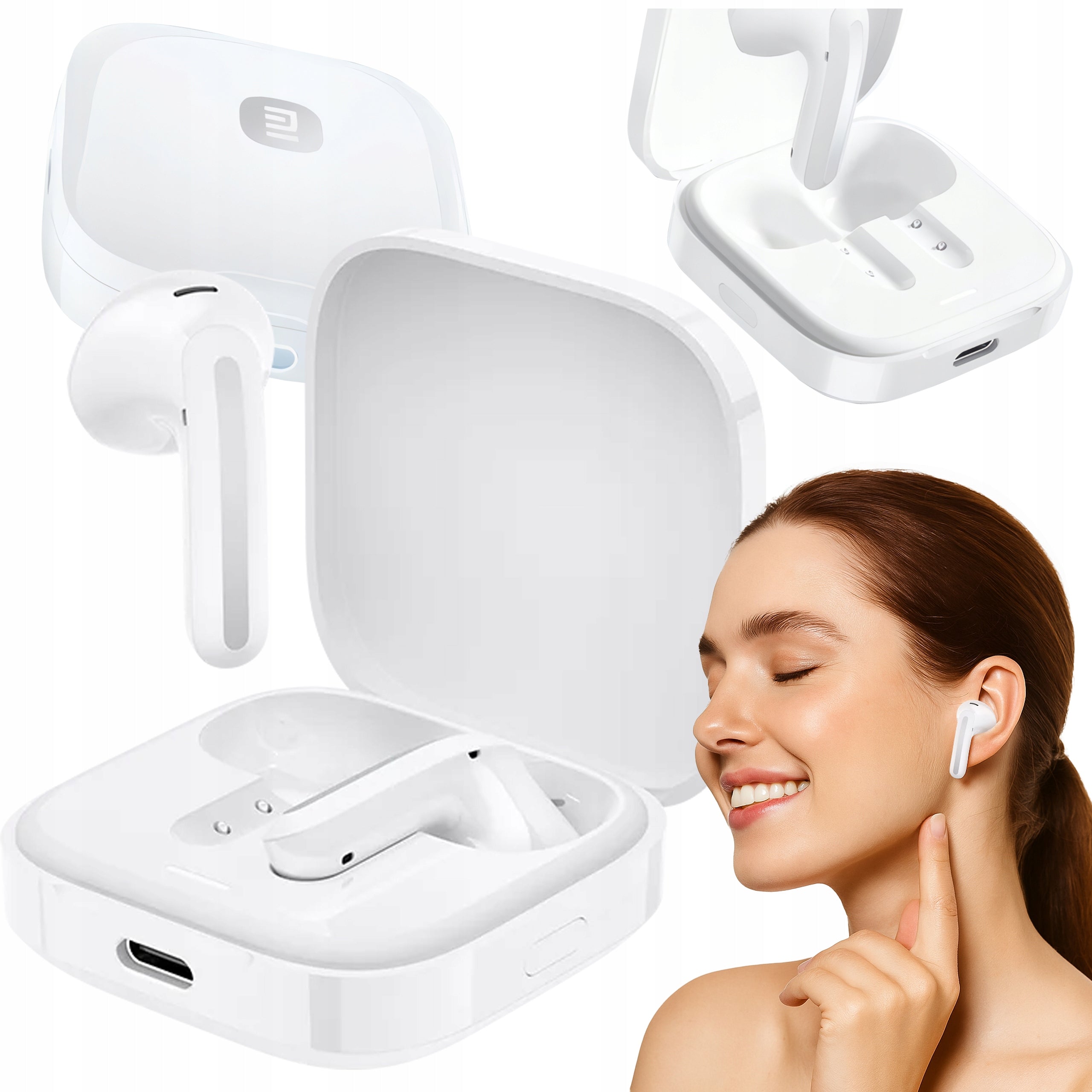 Wireless headphones white XIAOMI EARBUDS AIR4 for Bluetooth 5.4