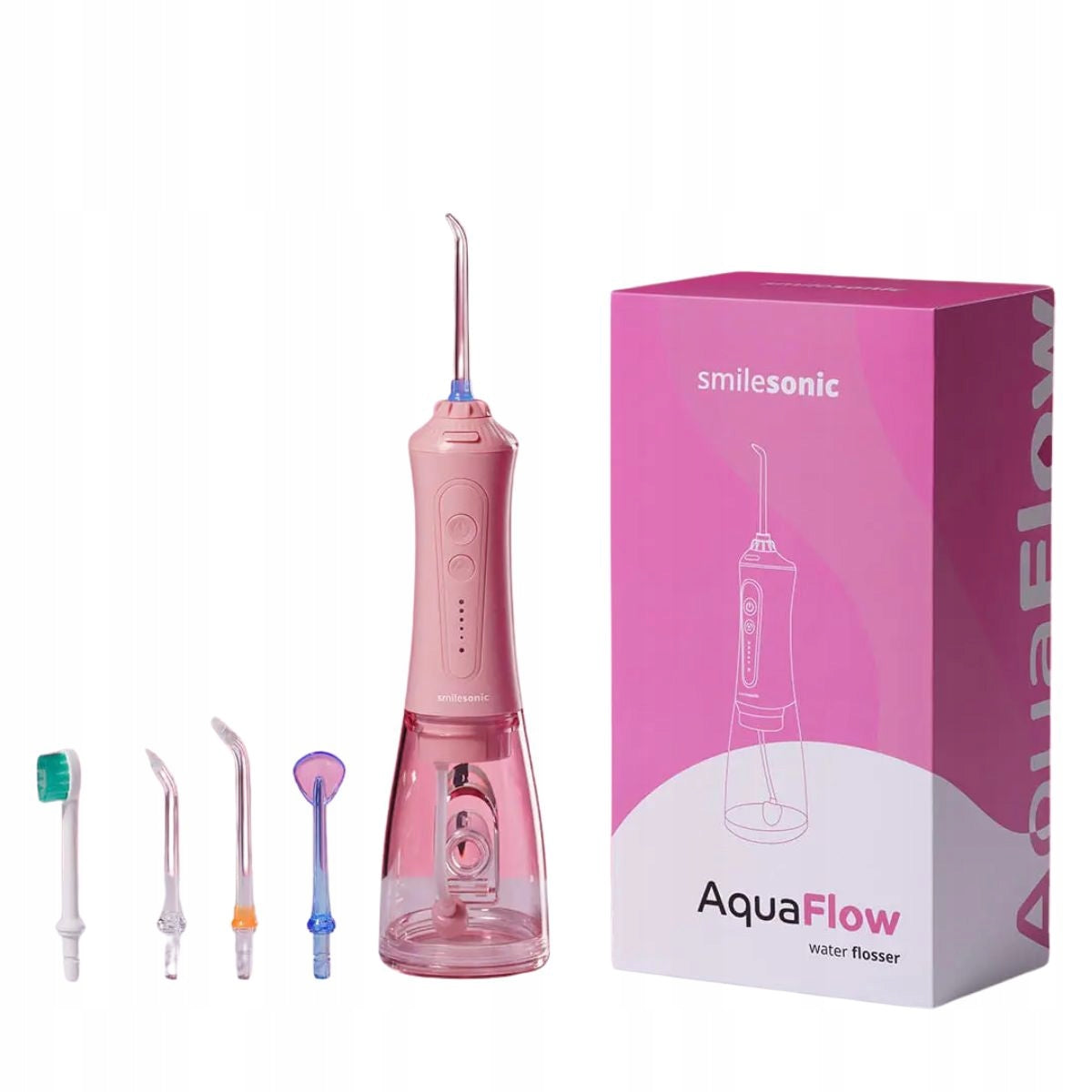 Wireless irrigator SMILESONIC Aquaflow 300 ml pink