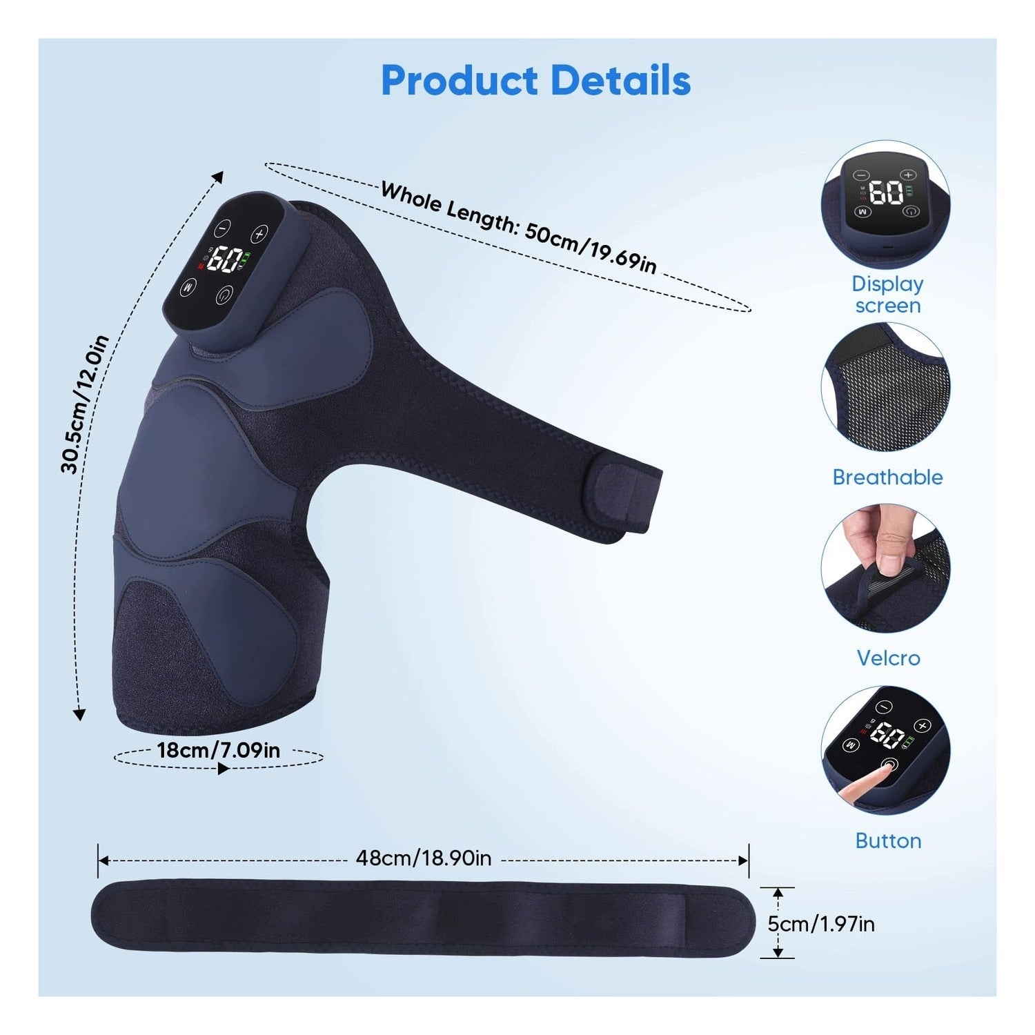 Wireless knee massager with heating function Kind body
