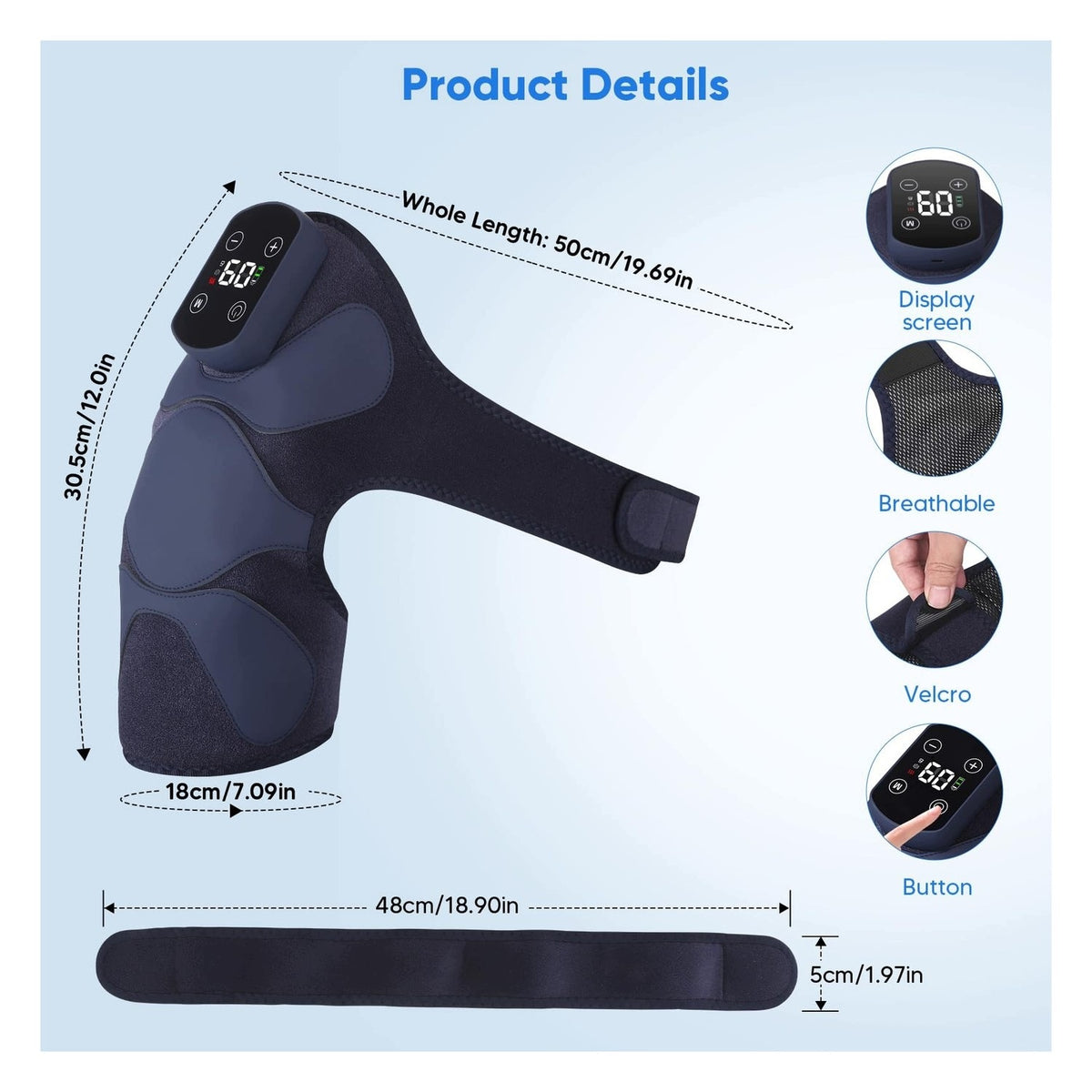 Wireless knee massager with heating function Kind body
