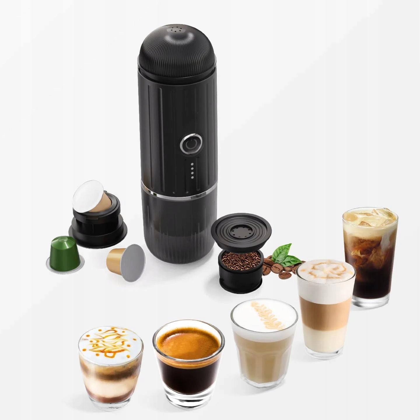 Wireless, portable, semi-automatic espresso coffee maker. Brand Mobes