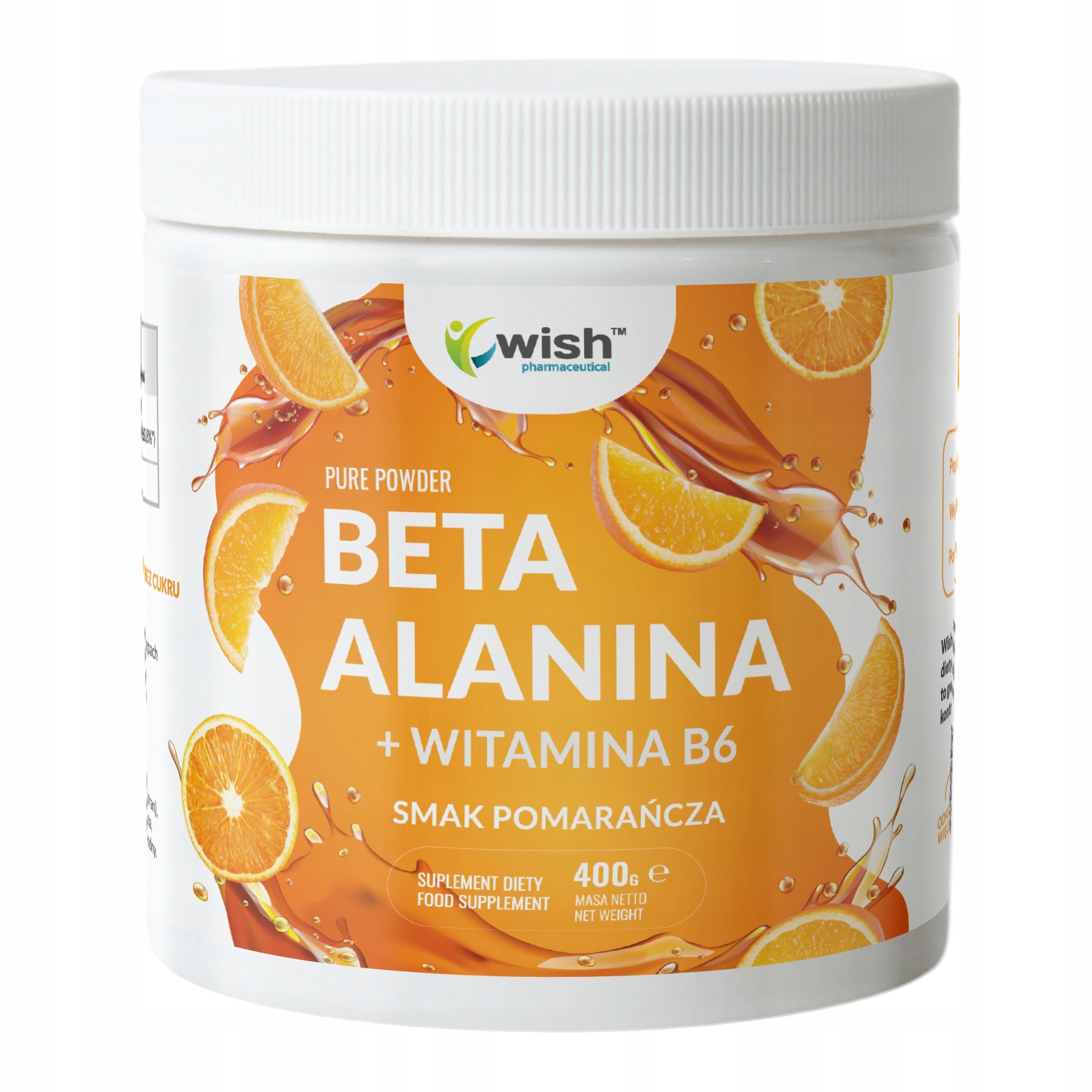 Wish BETA ALANINE + VITAMIN B6 ORANGE MUSCLE WORKOUTS STRENGTH SHORT DATE