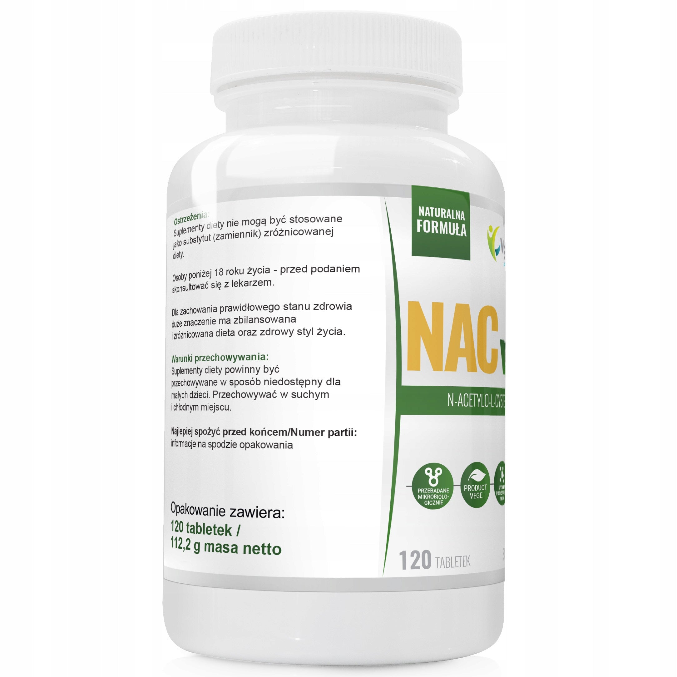 Wish NAC N-acetylcysteine 190mg 120tablets EAN (GTIN) 5903351714099