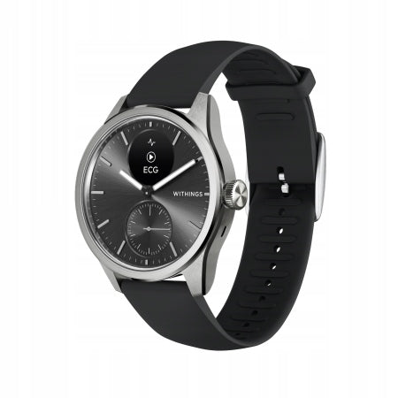 Withings Scanwatch 2, ECG watch, pulse, temperature measurement, 42mm, black