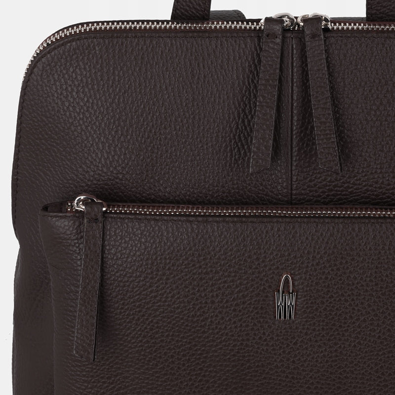Wojewodzic VINCI stylish brown leather backpack for work and university Manufacturer code 1915/FD60