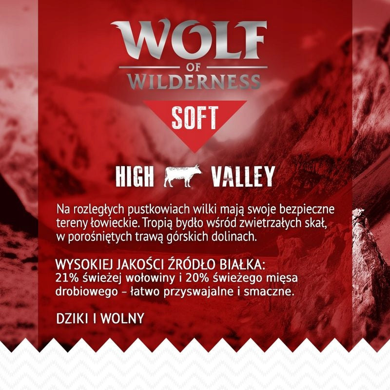 Wolf of Wilderness "Soft - High Valley" Beef, 1kg Packaging status original