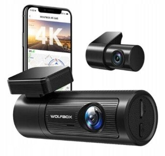 Wolfbox i05 car camera 4K+1080P GPS WiFi front/rear video recorder