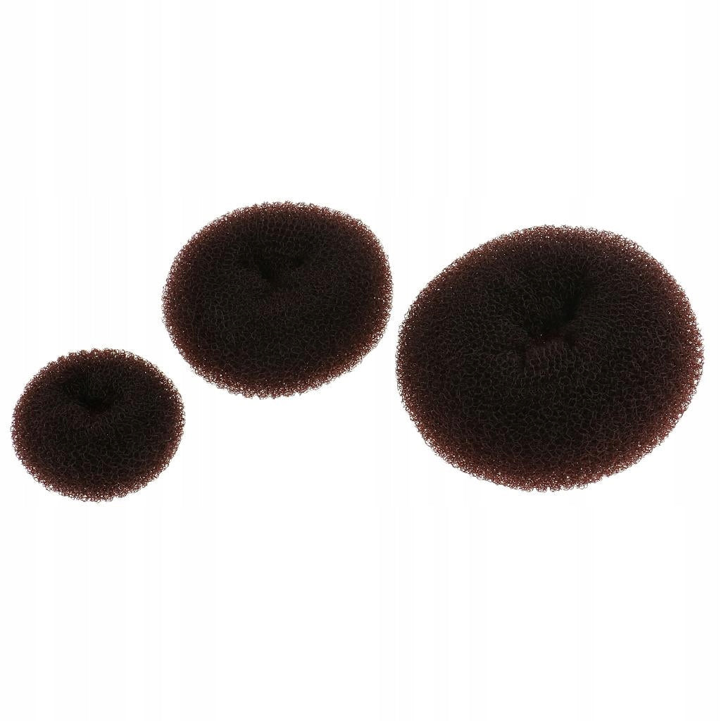 Women Hair Styling Bun Wraps Hair Clips Hairpins Hair Band Coffee Color multicolor
