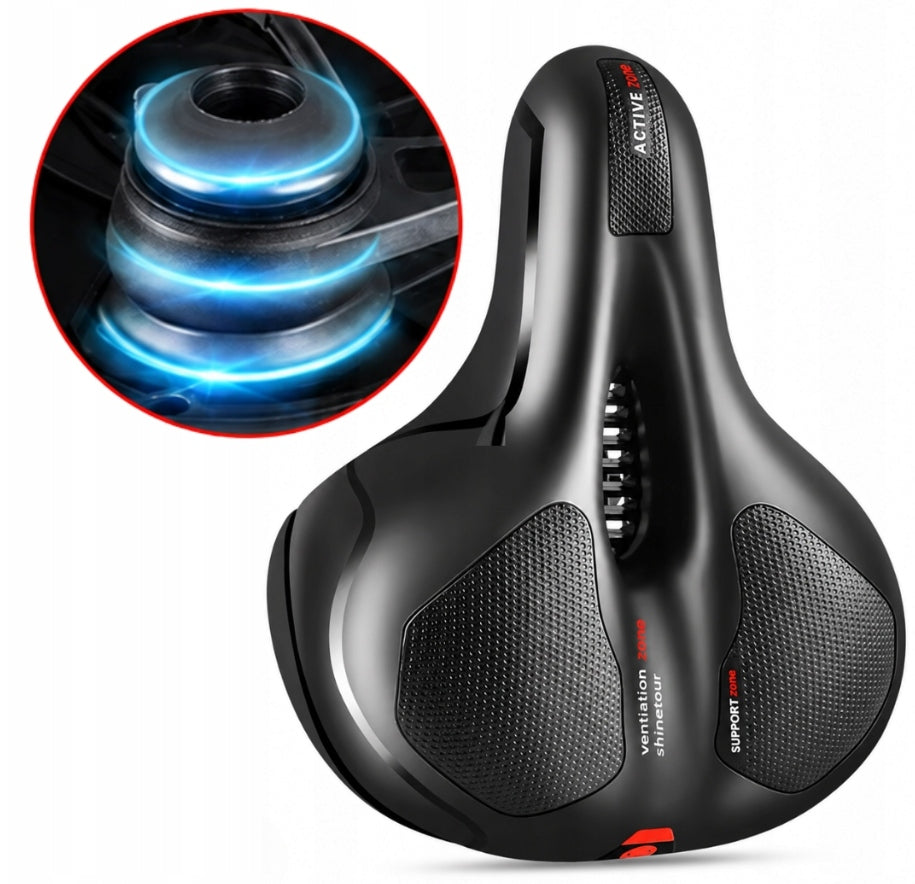 Women's BICYCLE SADDLE Men's Soft Wide SPRINGS Comfortable Manufacturer code SIEDZISKO ŻELOWE DAMSKIE MĘSKIE AMORTYZATOREM