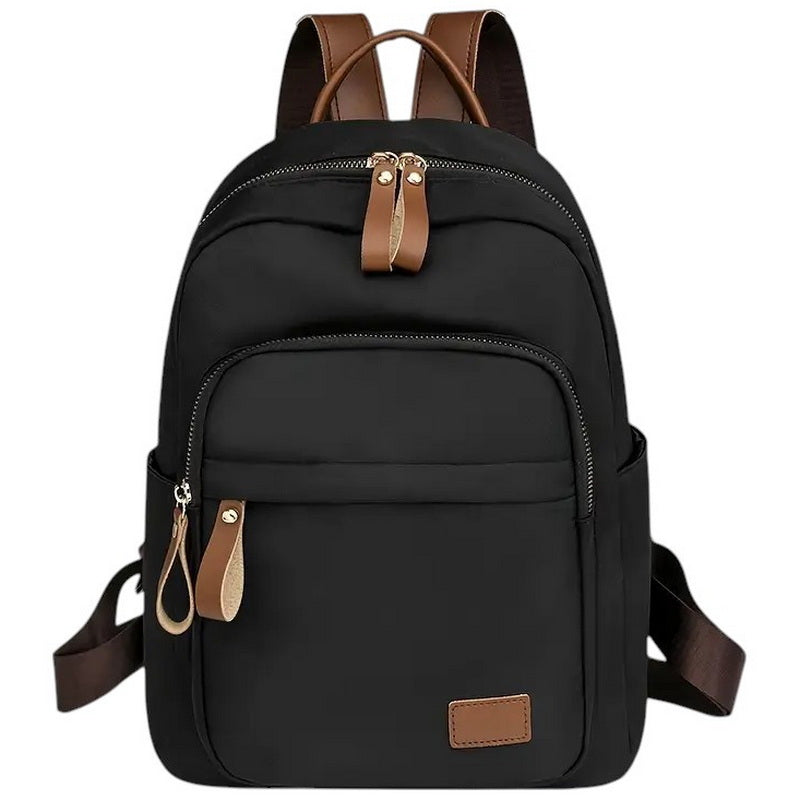 Women's Backpack Black Brown Backpack for Urban Work Trip