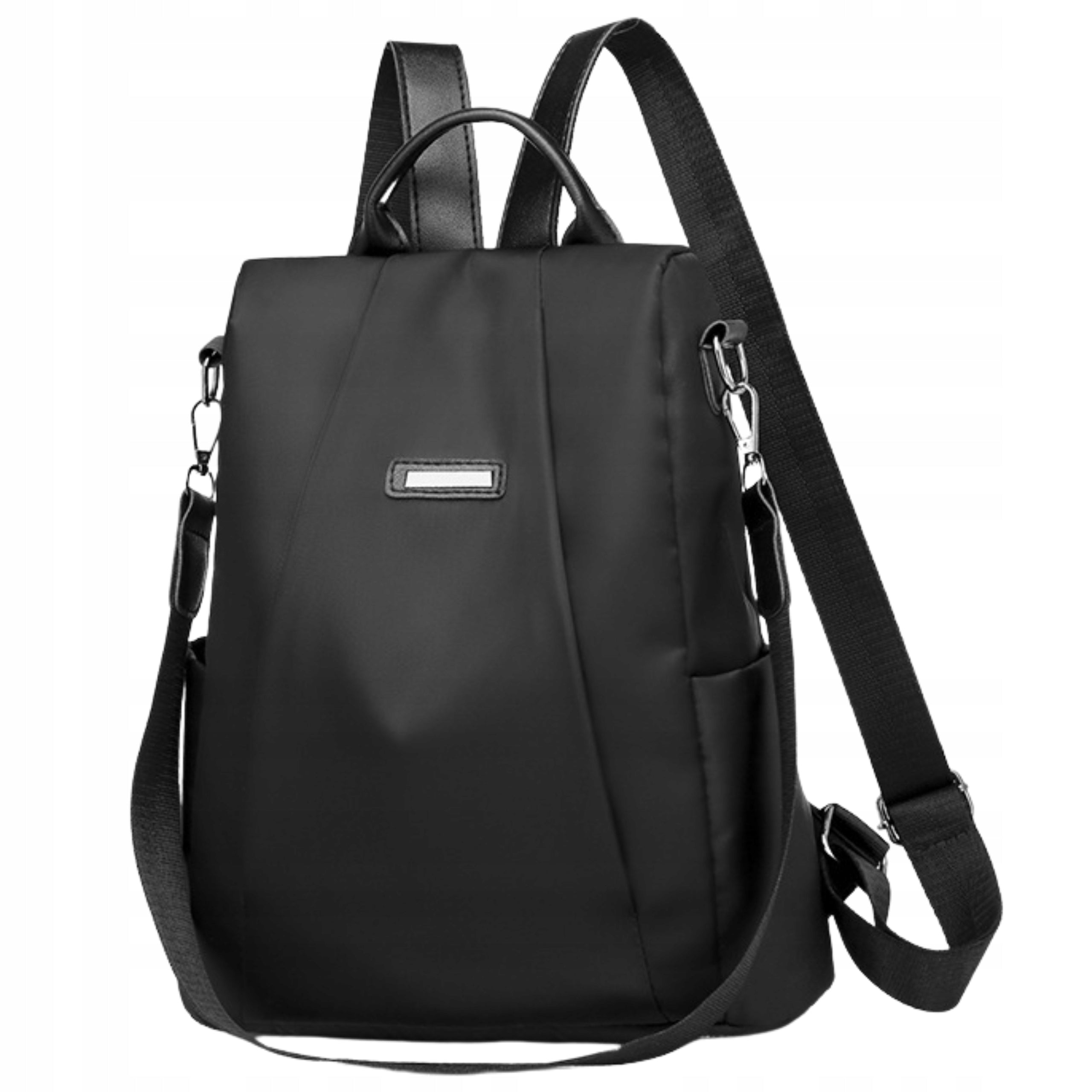 Women's Backpack Black Waterproof 2in1 Spacious City Shoulder Strap Bag Packaging status original