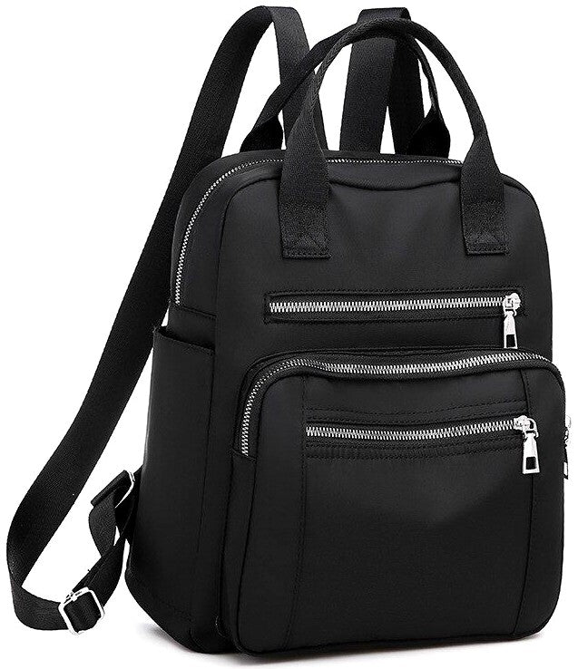 Women's Backpack Elegant Urban Black Work School Bag Waterproof Large