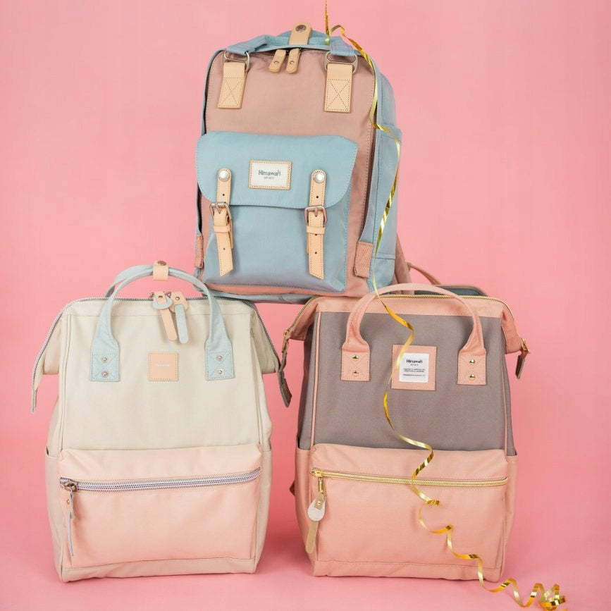 Women's Backpack Himawari Double Autumn S - Urban Universal Dirty Pink Kind city