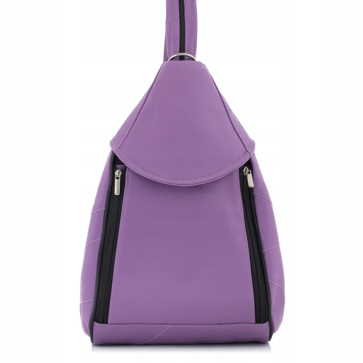 Women's Backpack Leather Elegant Lavender Genuine Leather Rene Belveder