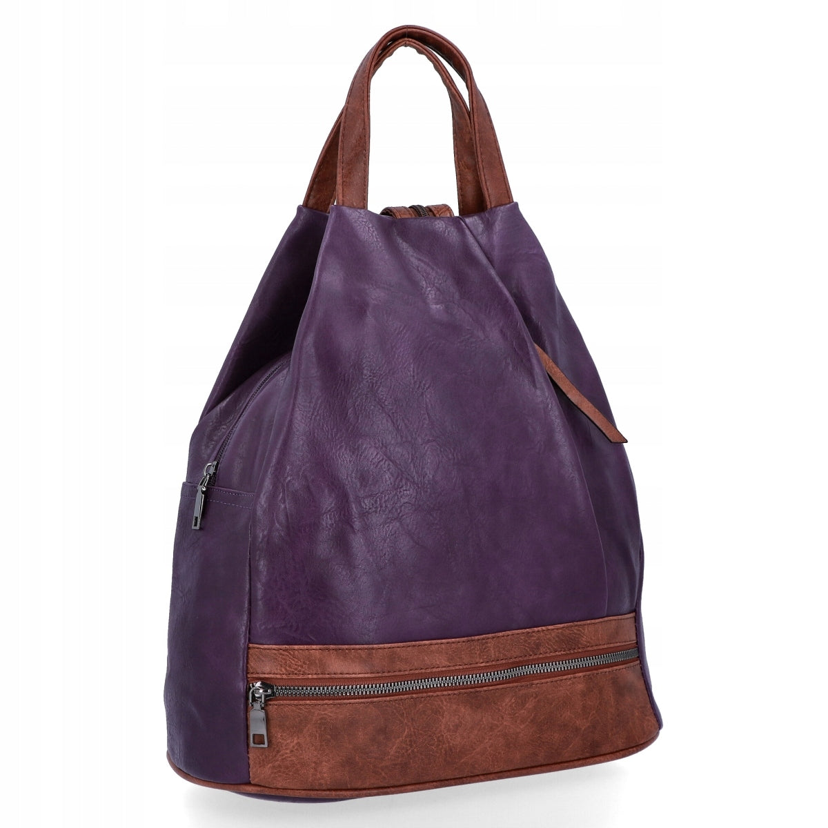 Women's Backpack Leather Urban Purple Herisson 1552H2023-51