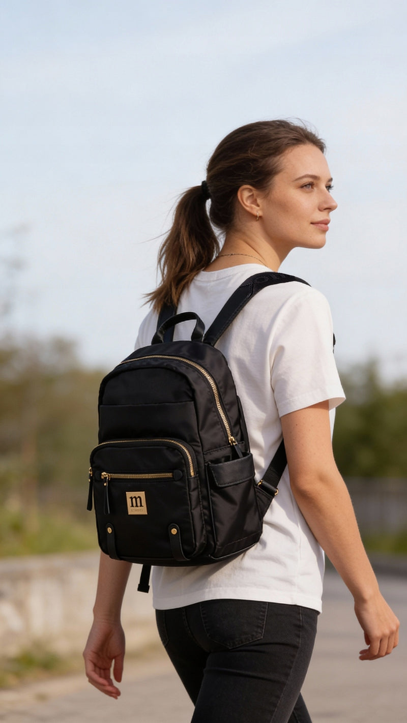 Women's Backpack Monnari Urban Black Logo Practical Stylish Urban Packaging status original