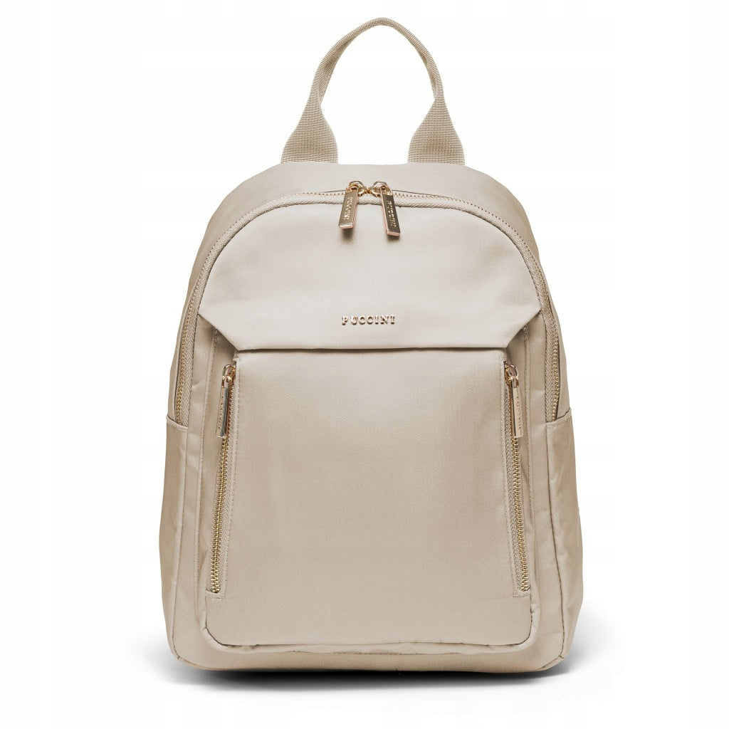 Women's Backpack Municipal School Work Office Beige PUCCINI PM9033-6A Brand PUCCINI