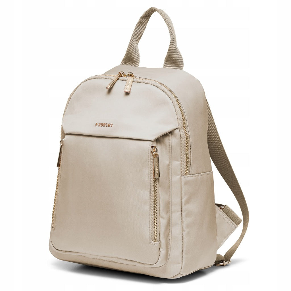 Women's Backpack Municipal School Work Office Beige PUCCINI PM9033-6A