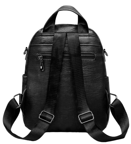 Women's Backpack School Work Backpack Elegant Eco Leather Black Gift Packaging status original