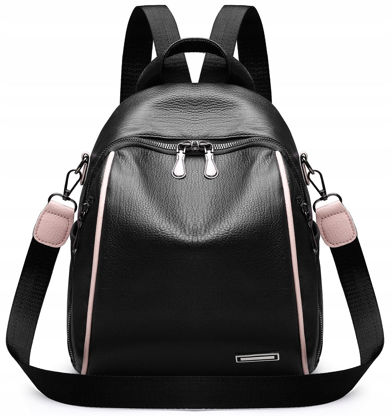 Women's Backpack School Work Backpack Elegant Eco Leather Black Gift