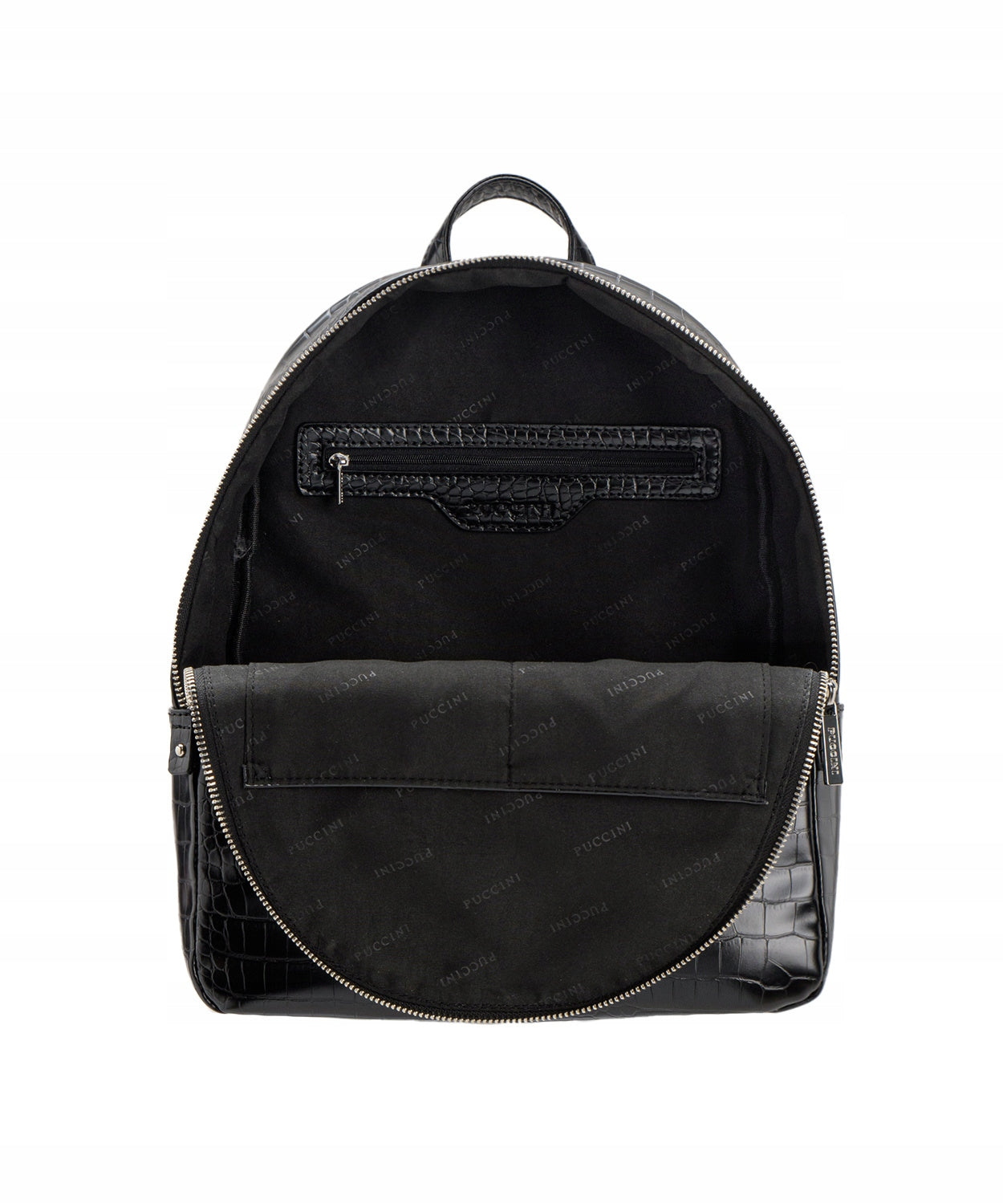 Women's Backpack Urban Work Invoice Crocco PUCCINI Black BML039P-1 Brand PUCCINI